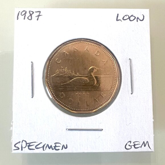 1987, 1988, 1989 and 1990 Canada Specimen Finish $1 Loonies! - Picture 3 of 10